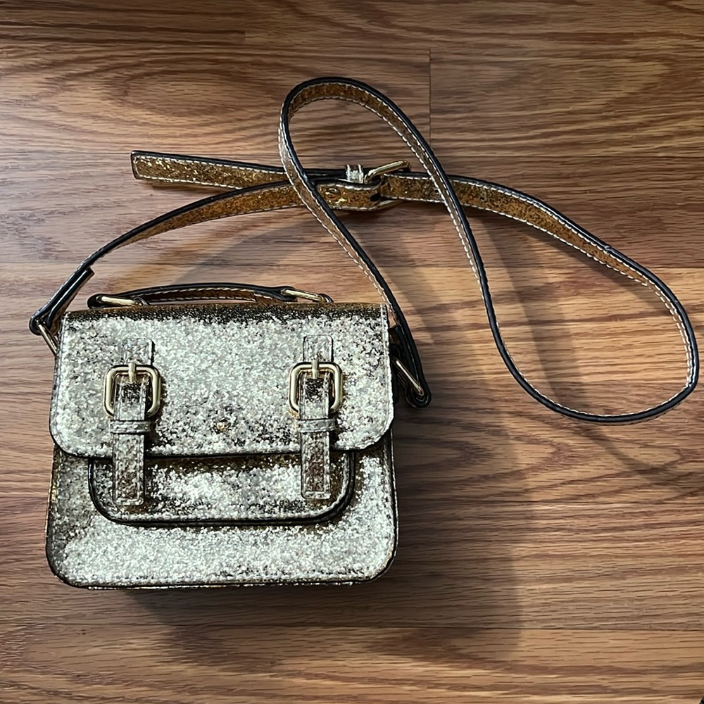 Kate Spade x gap kids glitter gold bag